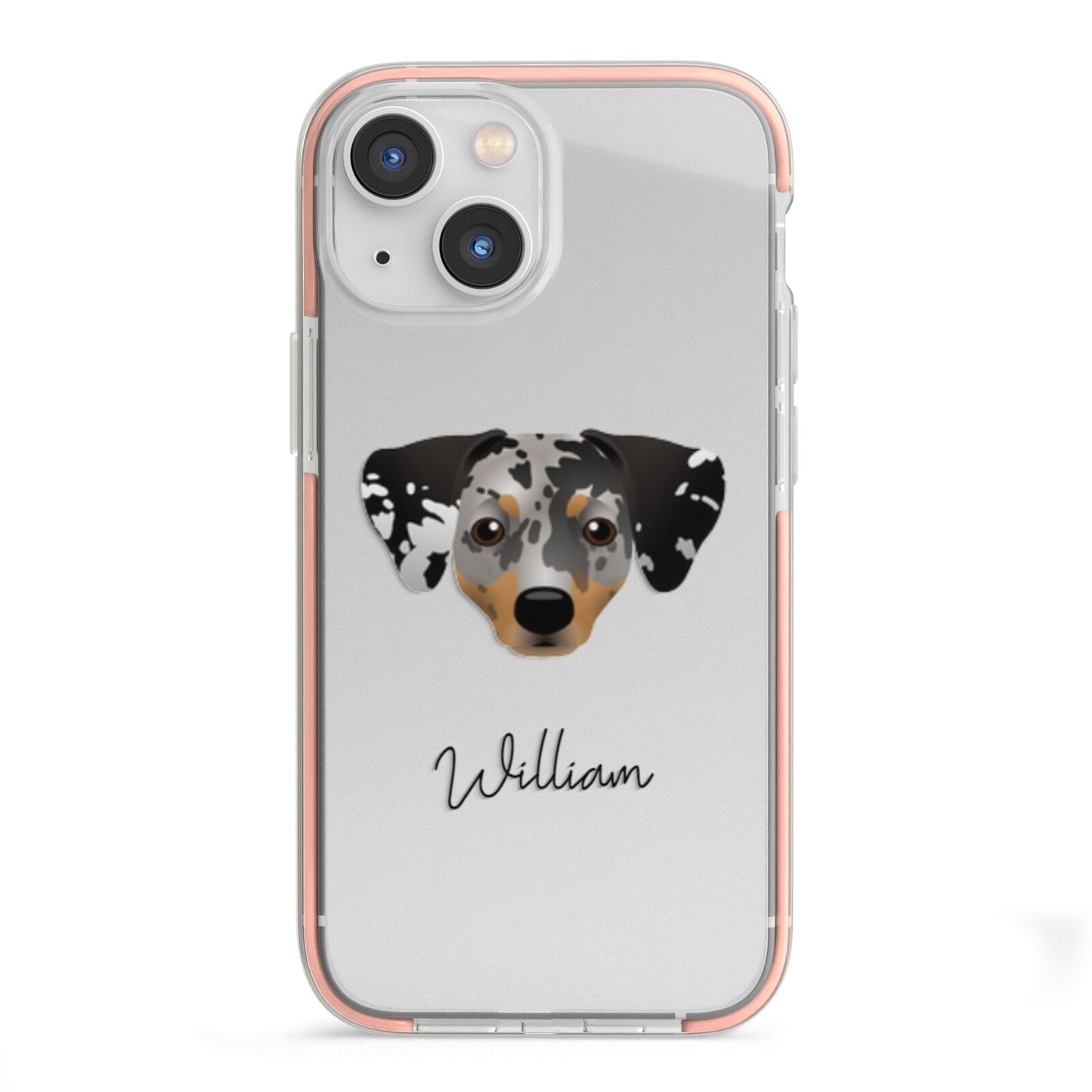 Chiweenie Personalised iPhone 13 Mini TPU Impact Case with Pink Edges