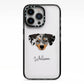 Chiweenie Personalised iPhone 13 Pro Black Impact Case on Silver phone
