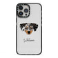 Chiweenie Personalised iPhone 13 Pro Max Black Impact Case on Silver phone