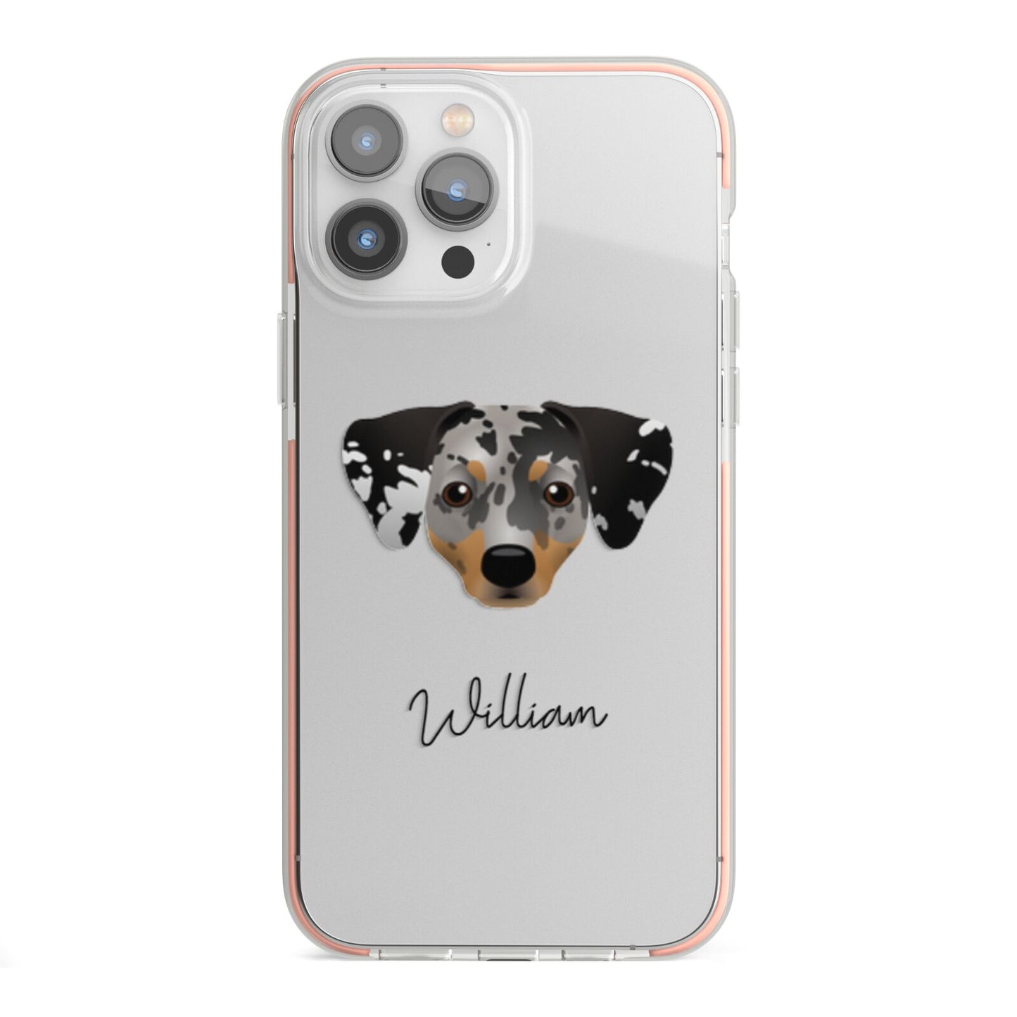 Chiweenie Personalised iPhone 13 Pro Max TPU Impact Case with Pink Edges