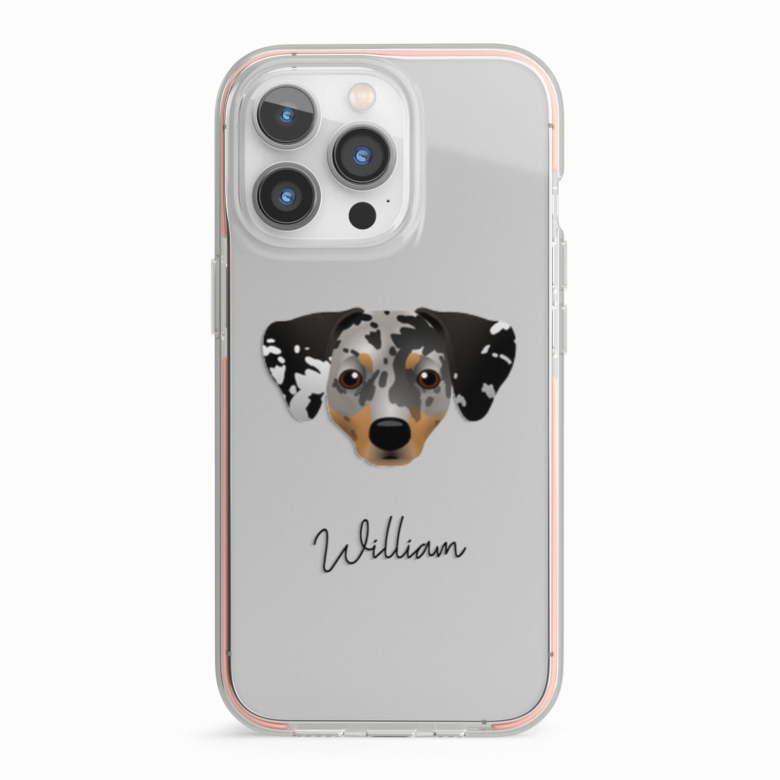 Chiweenie Personalised iPhone 13 Pro TPU Impact Case with Pink Edges