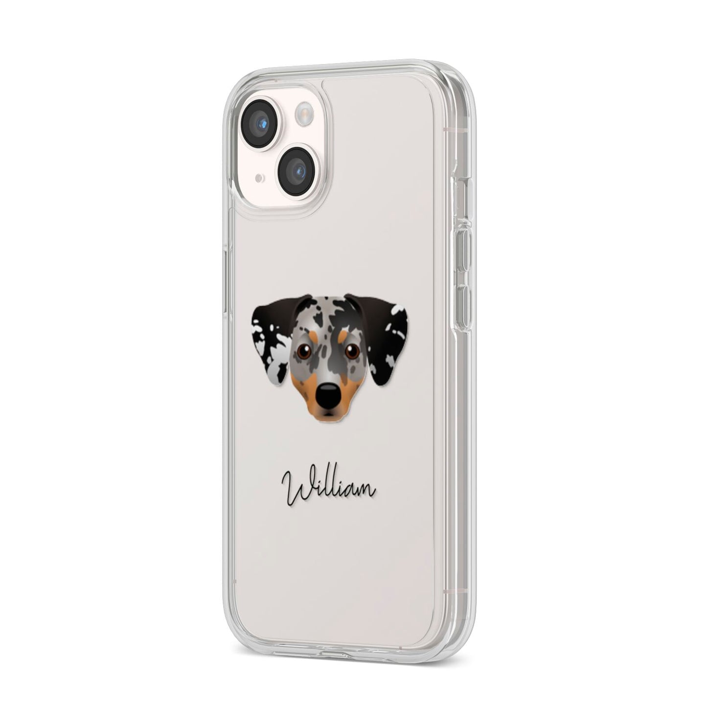 Chiweenie Personalised iPhone 14 Clear Tough Case Starlight Angled Image