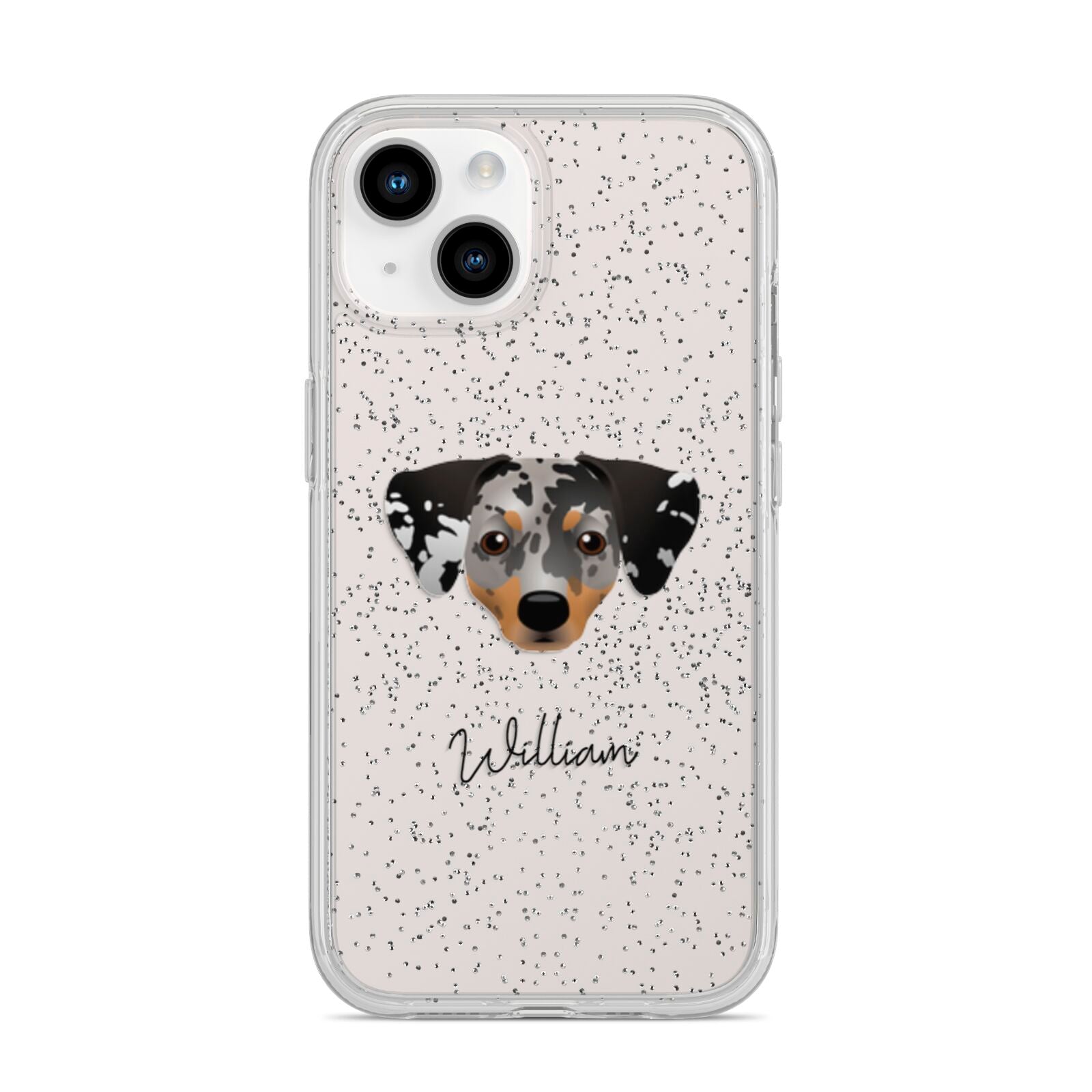 Chiweenie Personalised iPhone 14 Glitter Tough Case Starlight