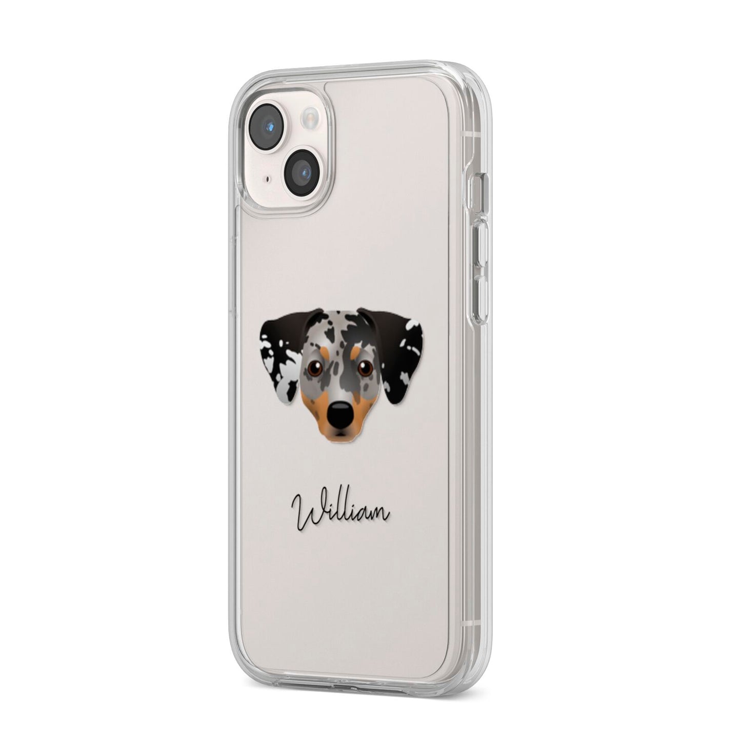 Chiweenie Personalised iPhone 14 Plus Clear Tough Case Starlight Angled Image