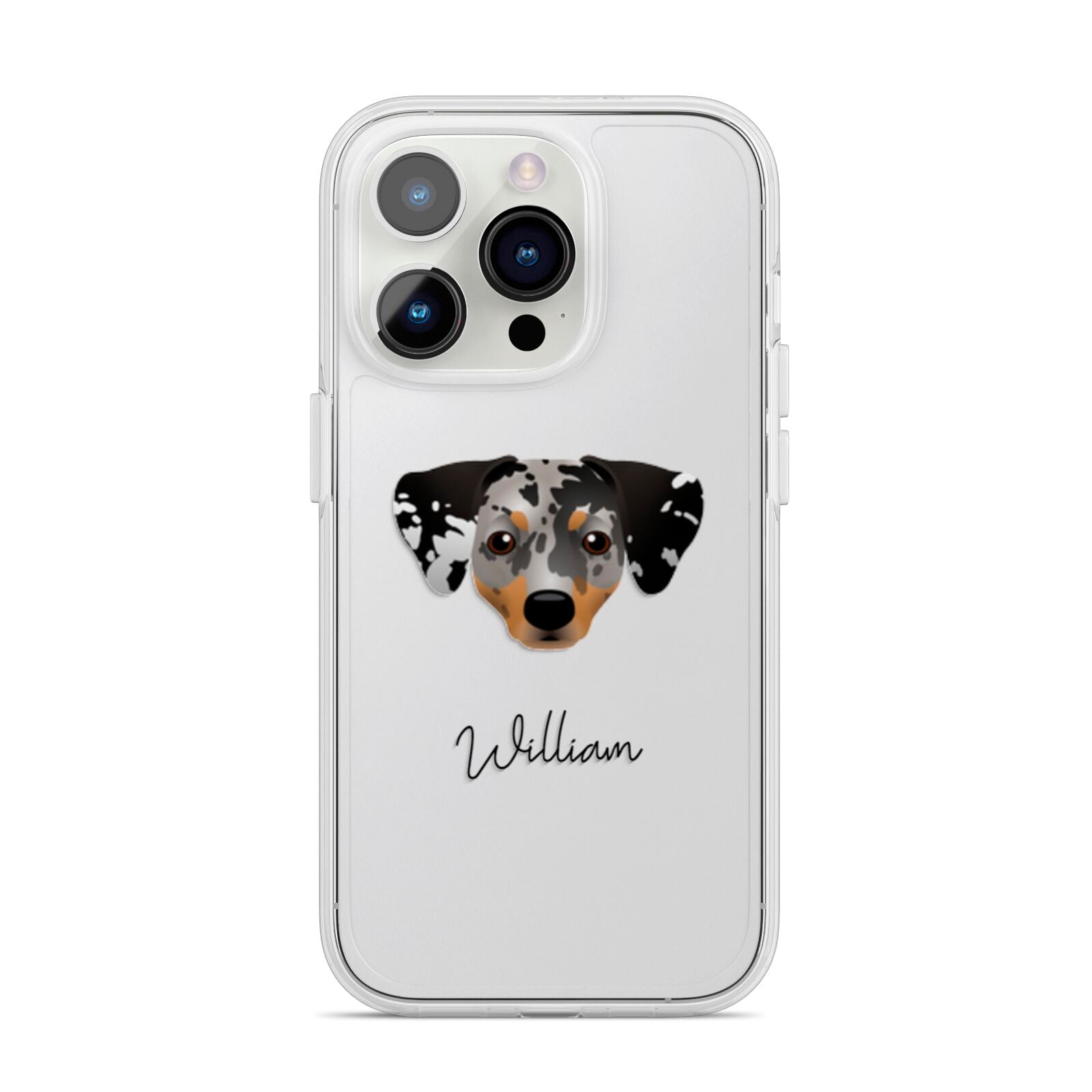 Chiweenie Personalised iPhone 14 Pro Clear Tough Case Silver