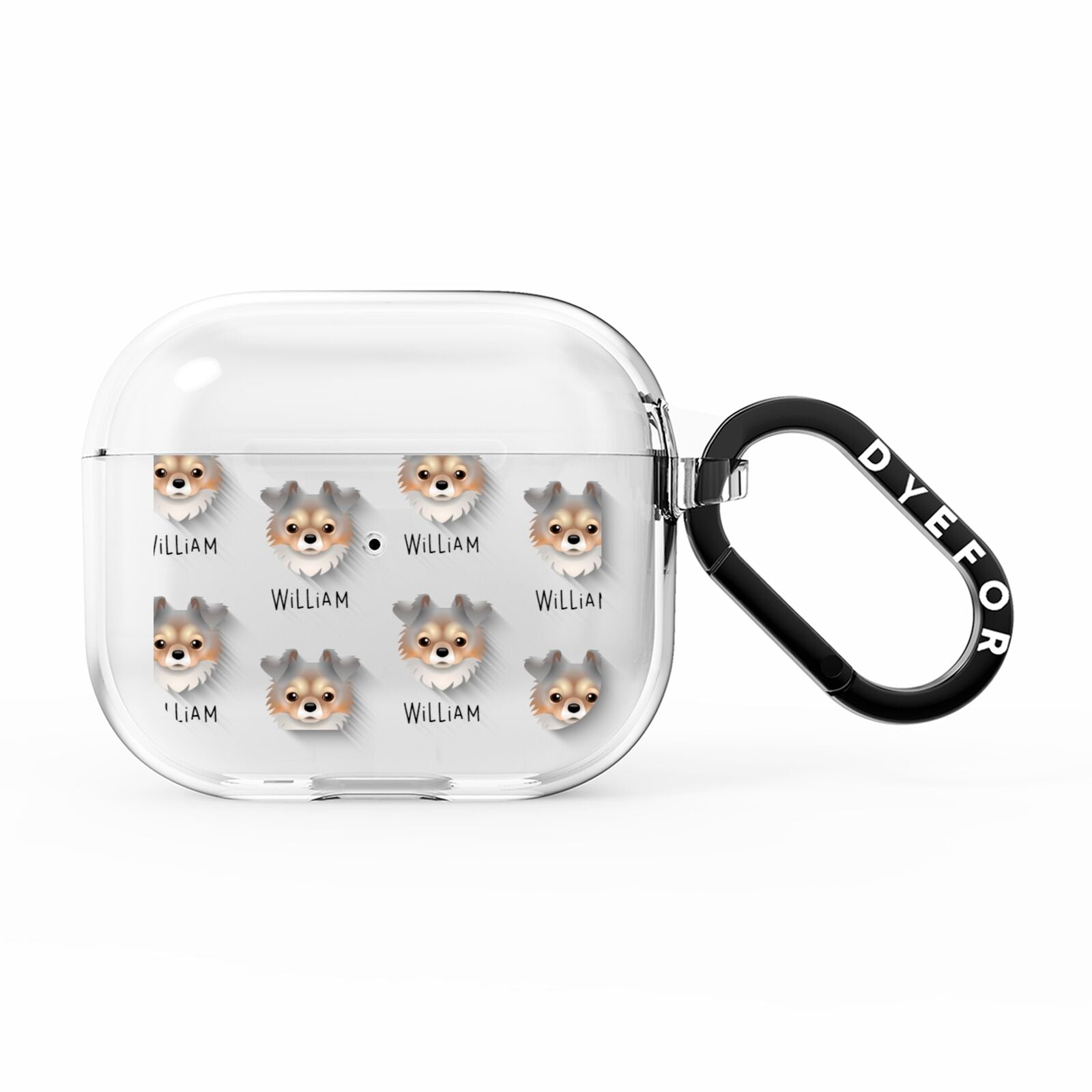 Chorkie Icon with Name AirPods Clear Case 3rd Gen