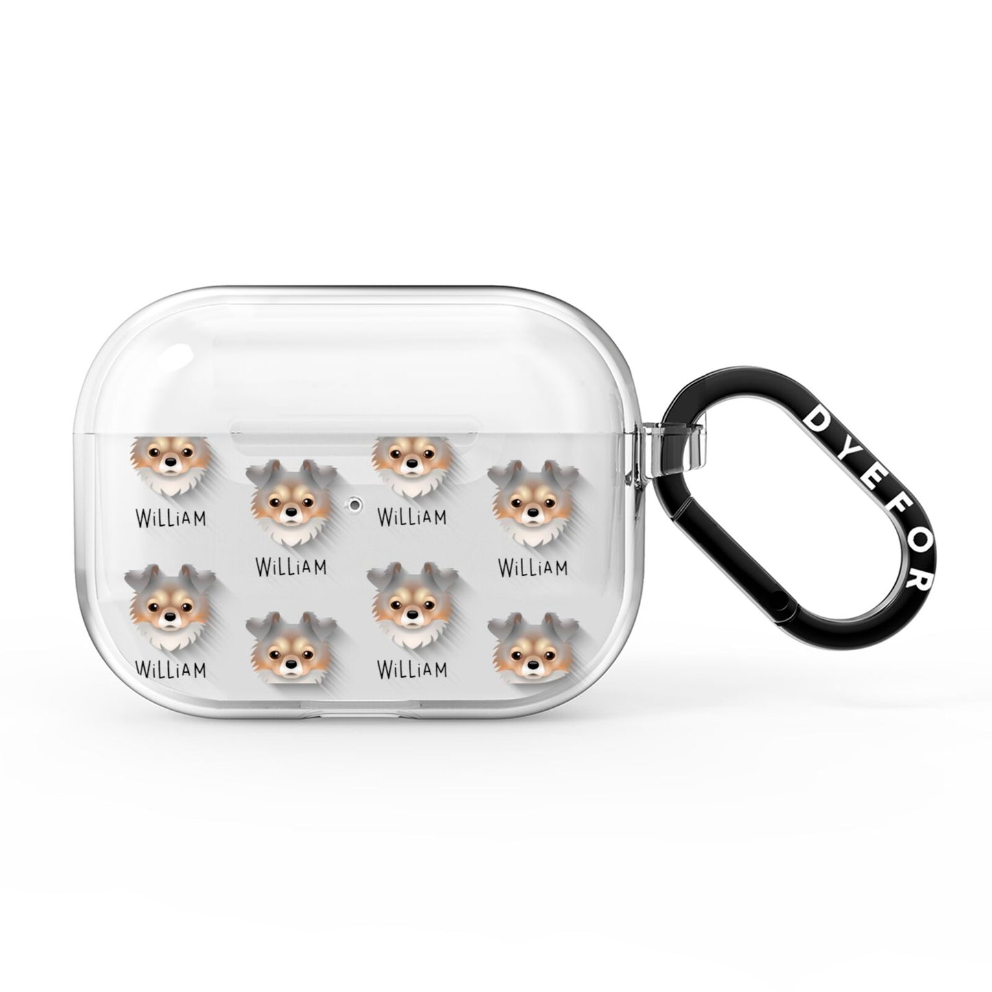 Chorkie Icon with Name AirPods Pro Clear Case