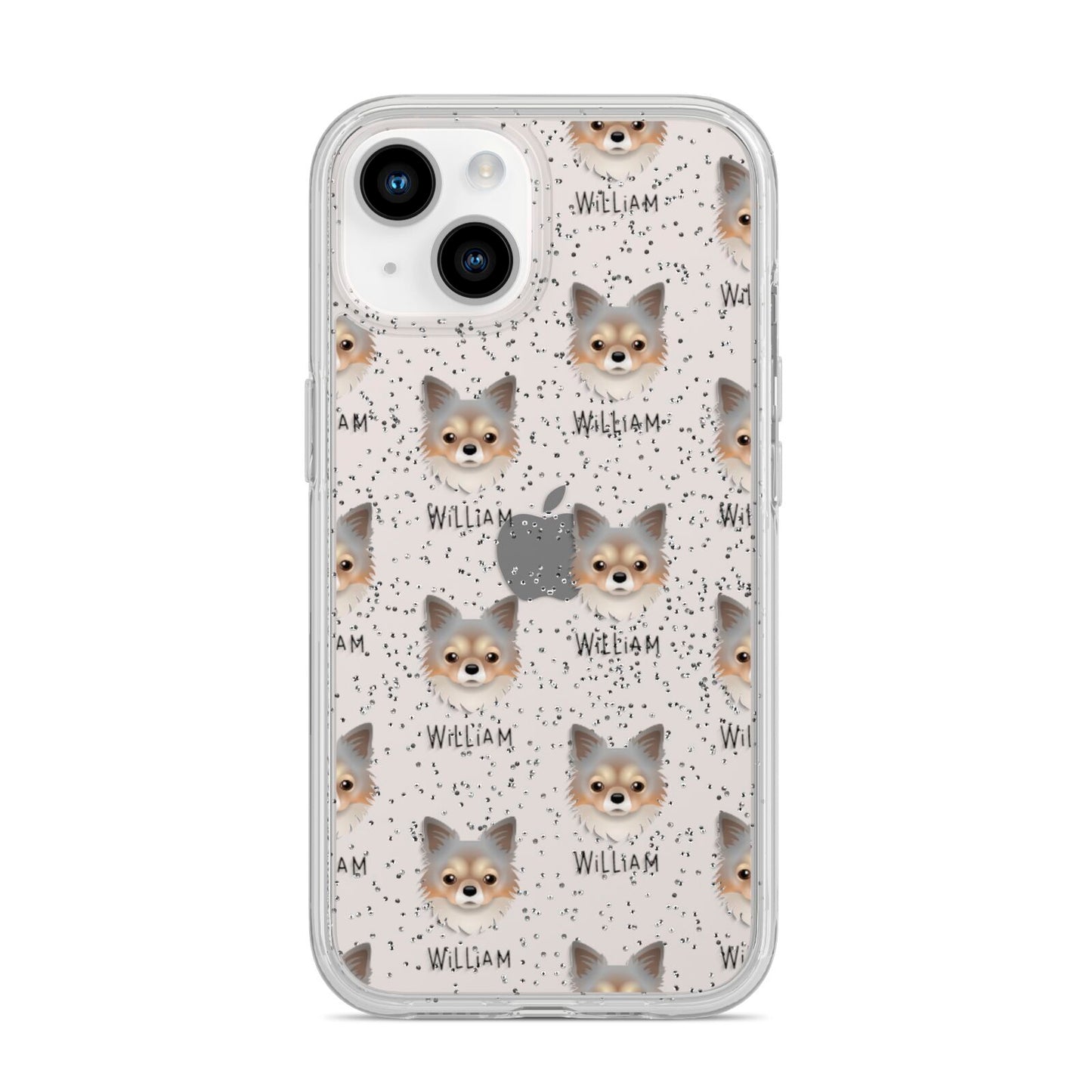 Chorkie Icon with Name iPhone 14 Glitter Tough Case Starlight