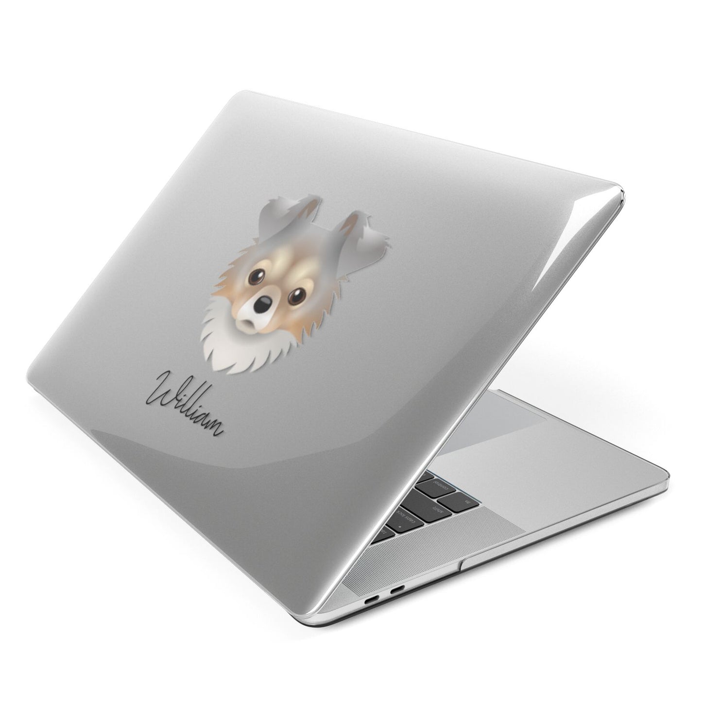 Chorkie Personalised Apple MacBook Case Side View