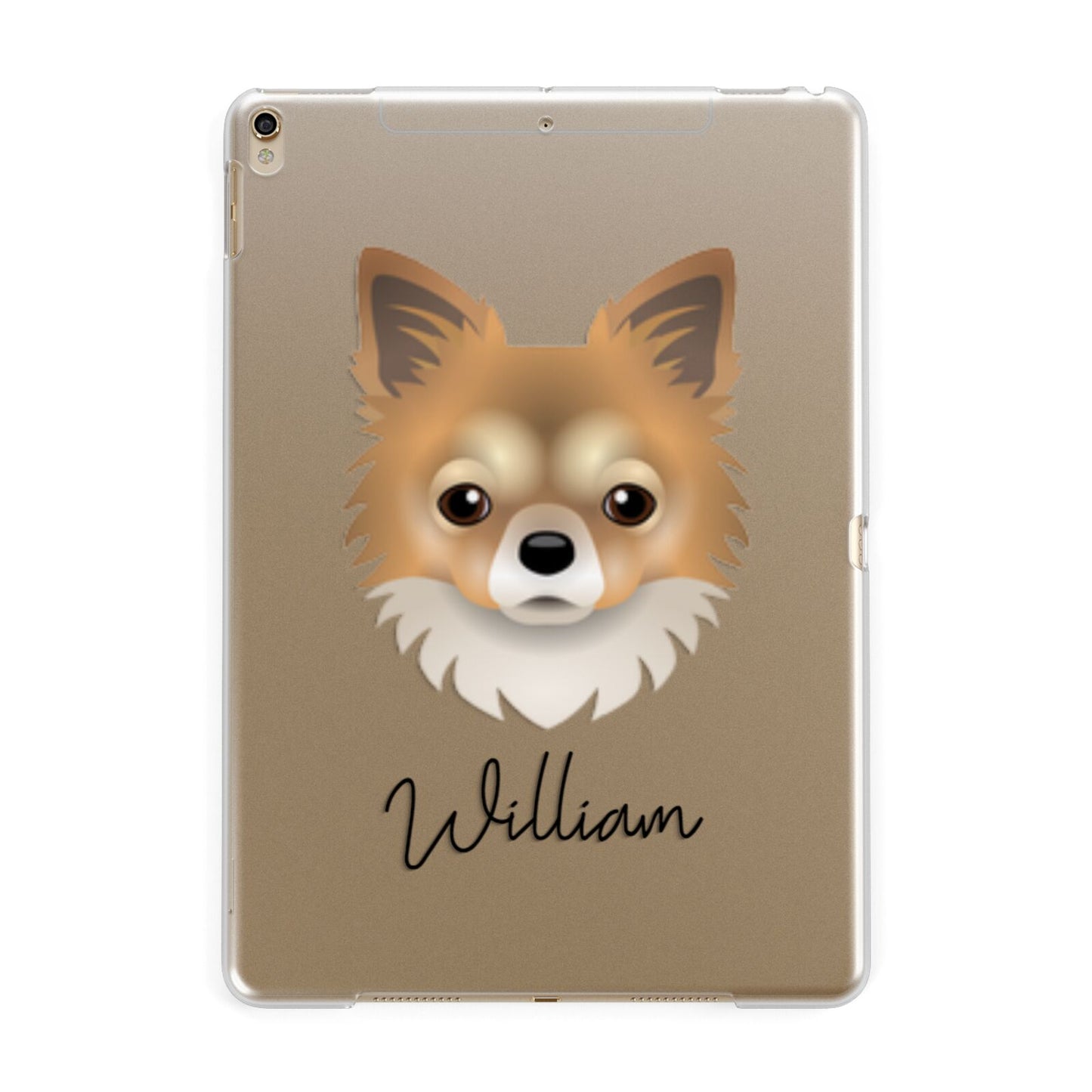 Chorkie Personalised Apple iPad Gold Case