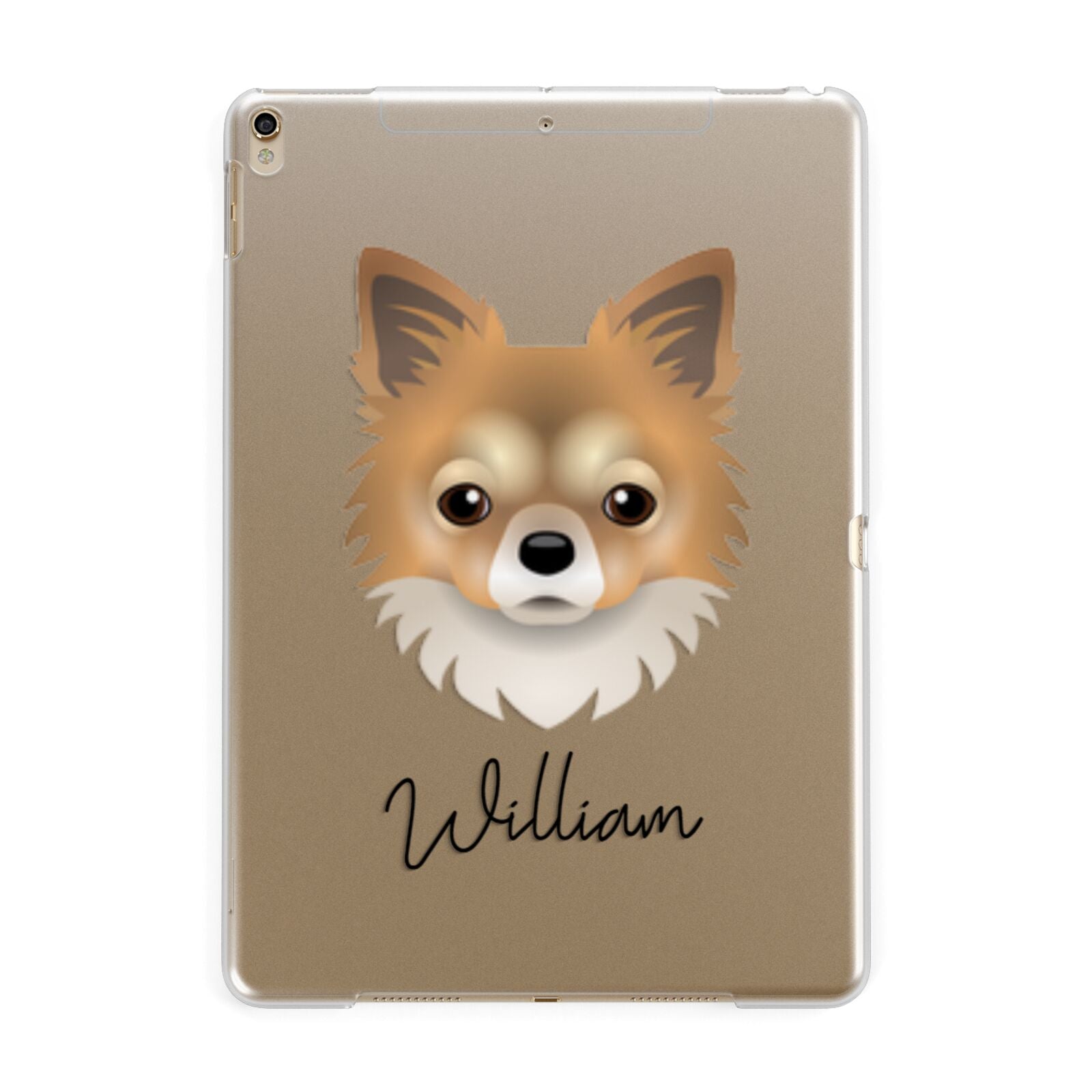 Chorkie Personalised Apple iPad Gold Case