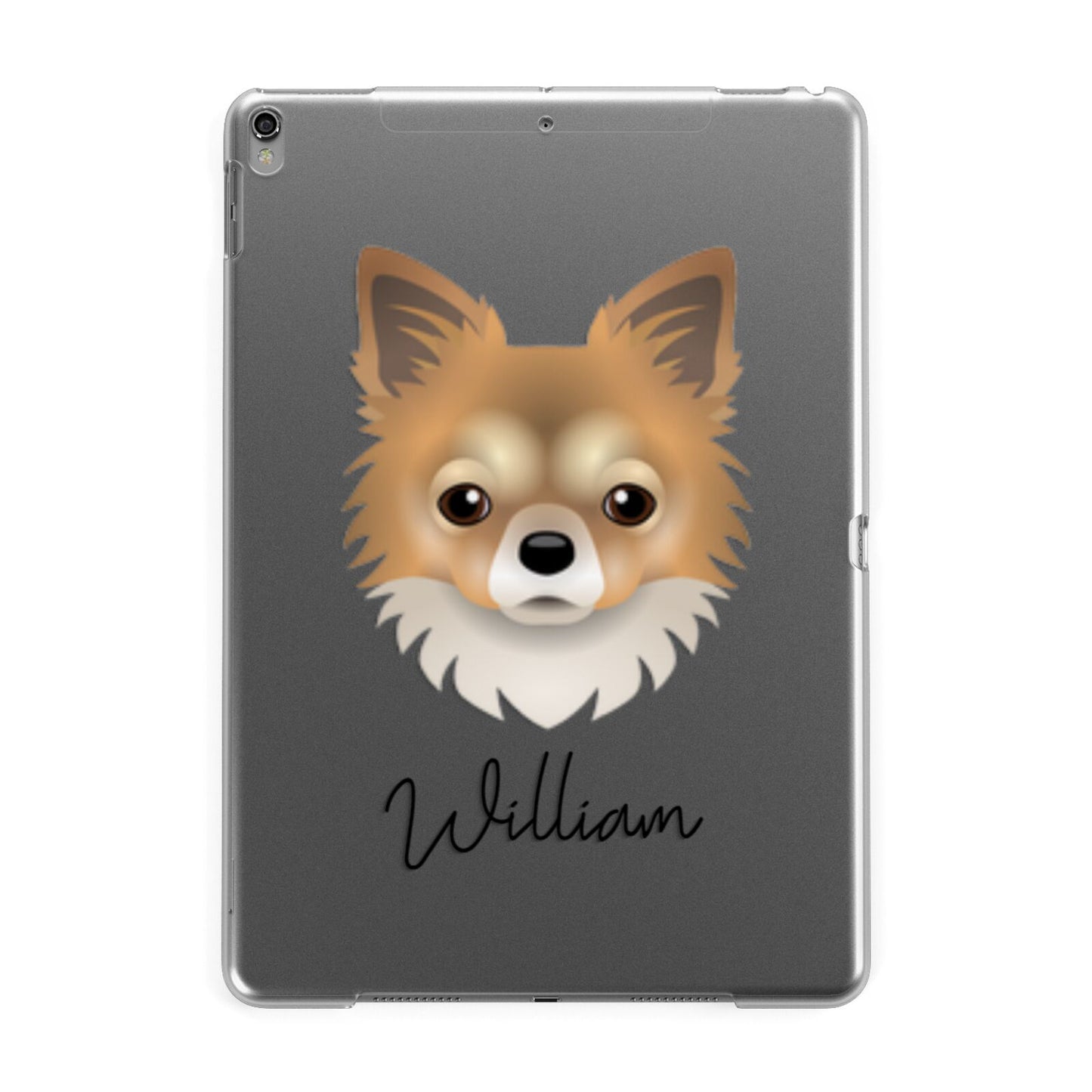 Chorkie Personalised Apple iPad Grey Case