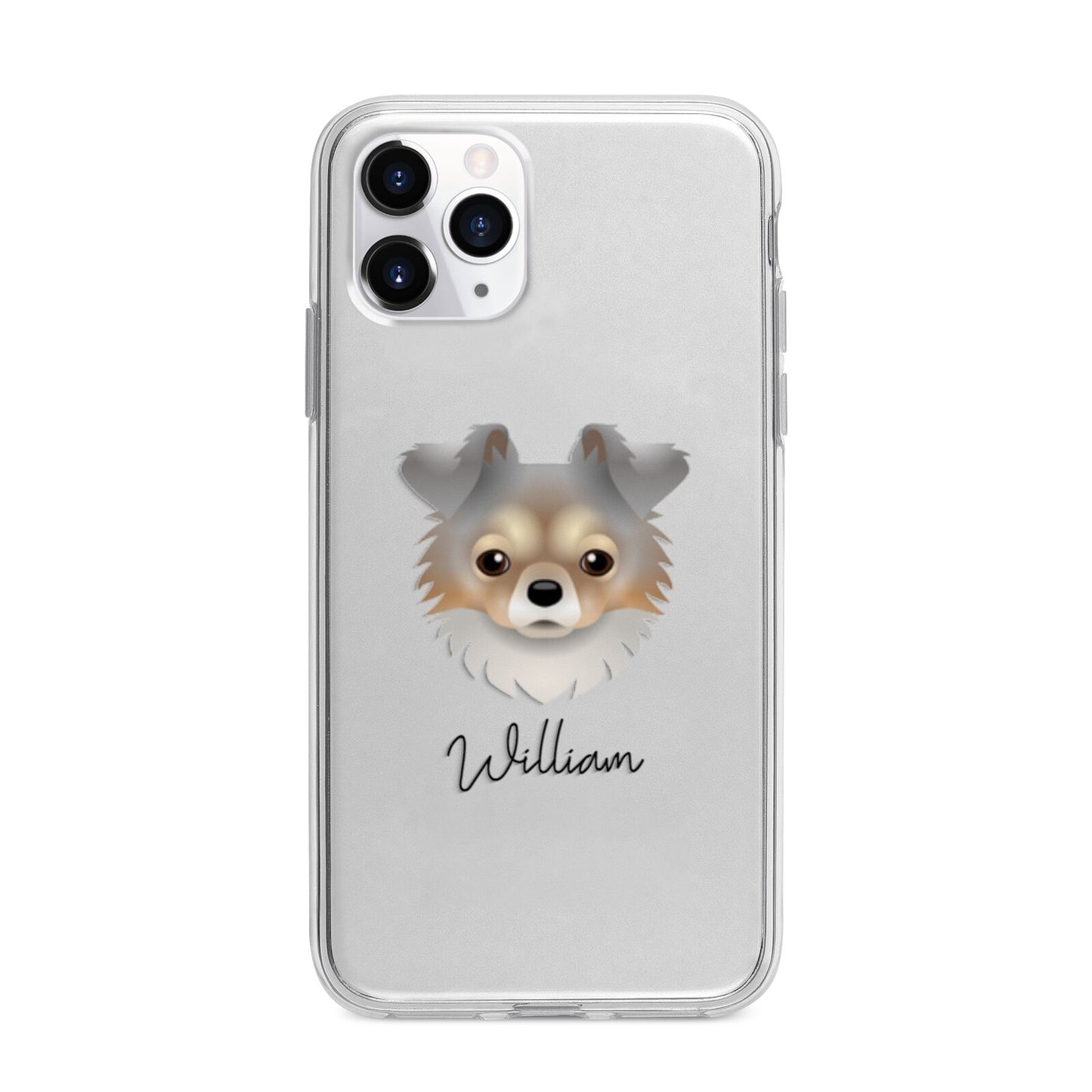 Chorkie Personalised Apple iPhone 11 Pro Max in Silver with Bumper Case