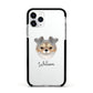 Chorkie Personalised Apple iPhone 11 Pro in Silver with Black Impact Case