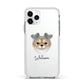 Chorkie Personalised Apple iPhone 11 Pro in Silver with White Impact Case