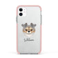 Chorkie Personalised Apple iPhone 11 in White with Pink Impact Case