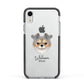 Chorkie Personalised Apple iPhone XR Impact Case Black Edge on Silver Phone