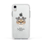 Chorkie Personalised Apple iPhone XR Impact Case White Edge on Silver Phone