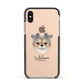 Chorkie Personalised Apple iPhone Xs Impact Case Black Edge on Gold Phone