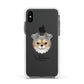 Chorkie Personalised Apple iPhone Xs Impact Case White Edge on Black Phone