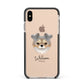 Chorkie Personalised Apple iPhone Xs Max Impact Case Black Edge on Gold Phone