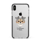 Chorkie Personalised Apple iPhone Xs Max Impact Case Black Edge on Silver Phone