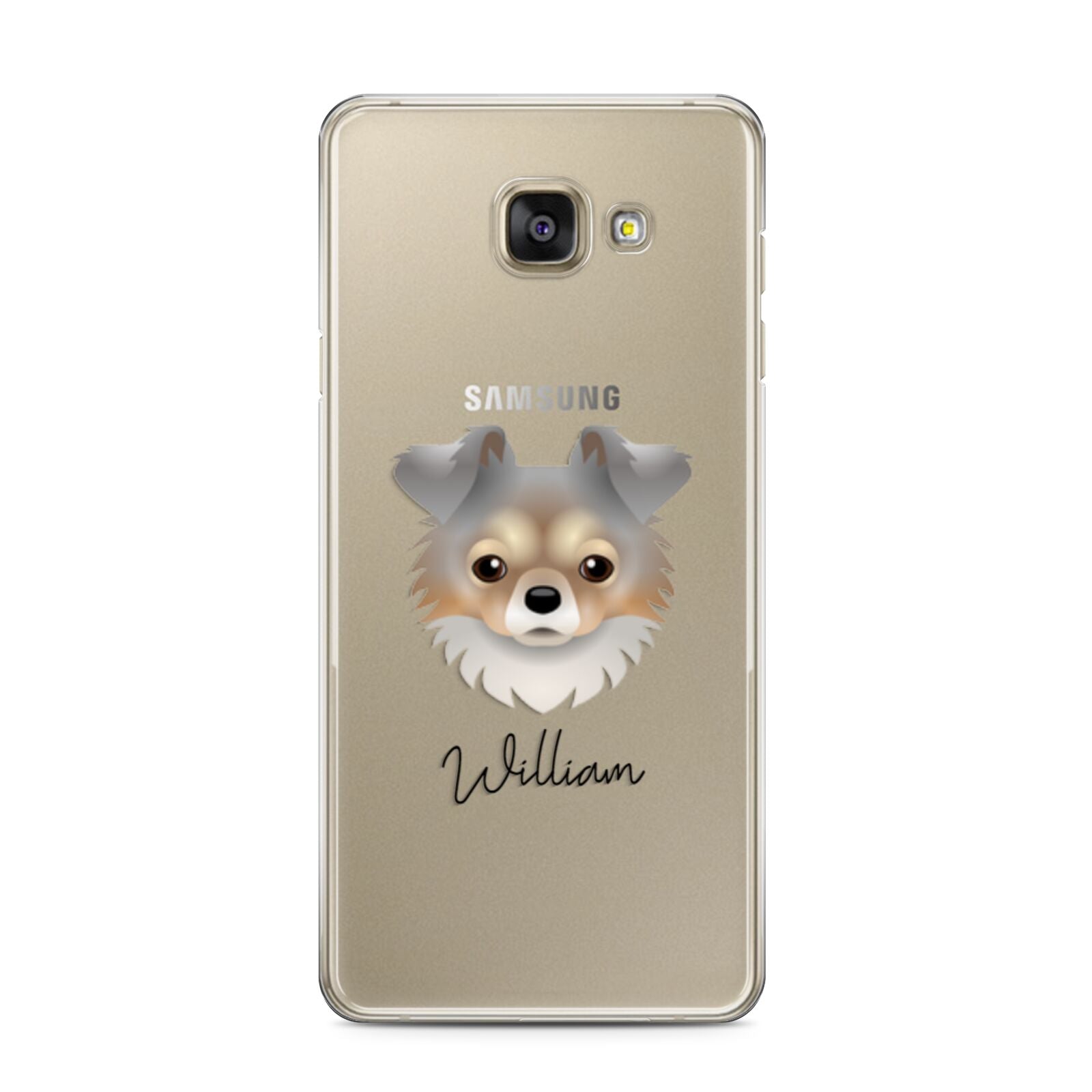 Chorkie Personalised Samsung Galaxy A3 2016 Case on gold phone