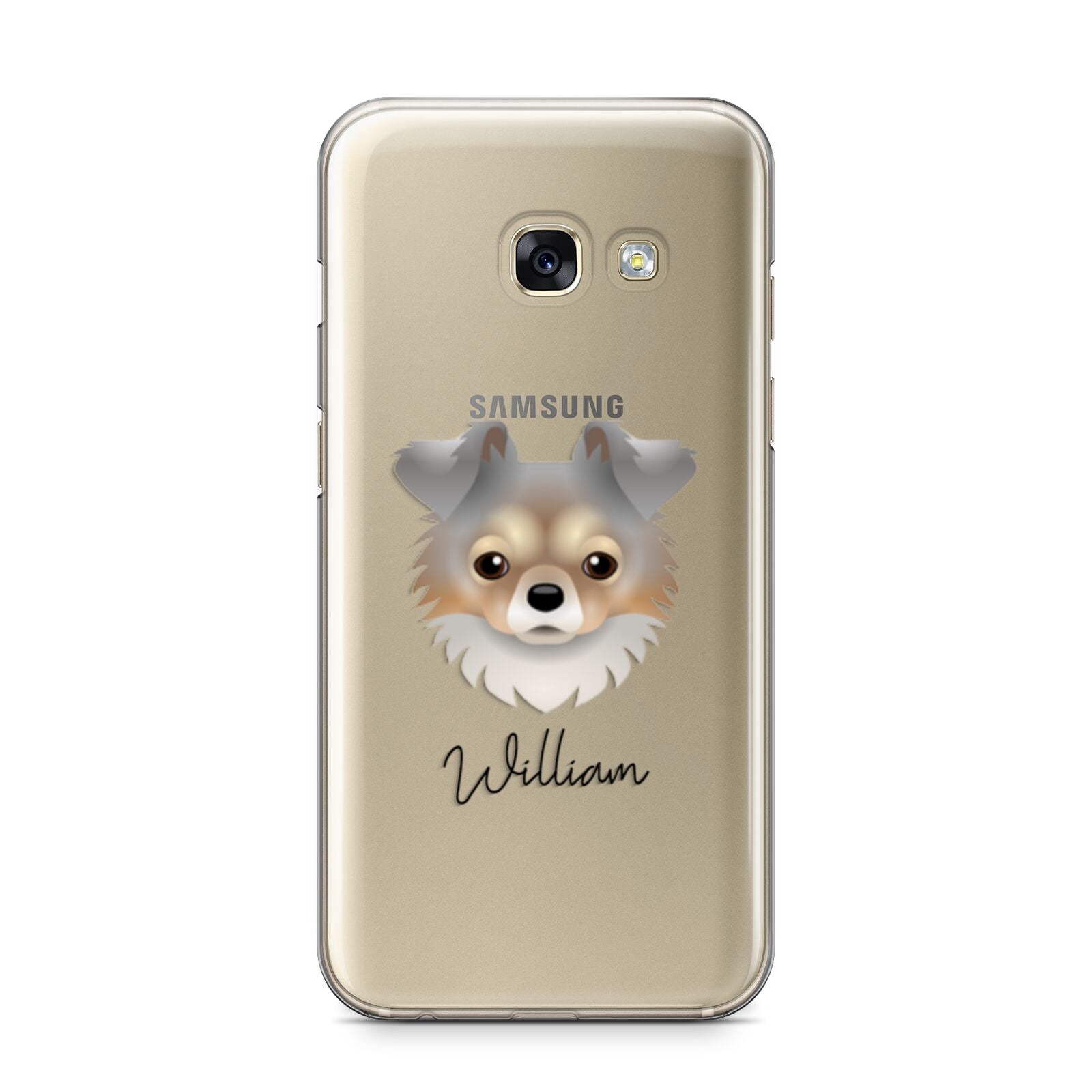 Chorkie Personalised Samsung Galaxy A3 2017 Case on gold phone