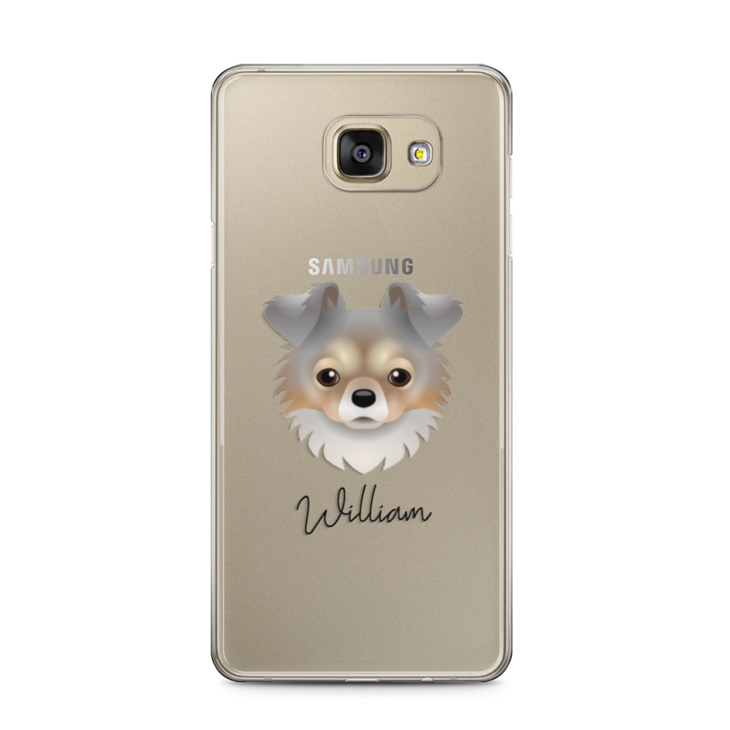 Chorkie Personalised Samsung Galaxy A5 2016 Case on gold phone