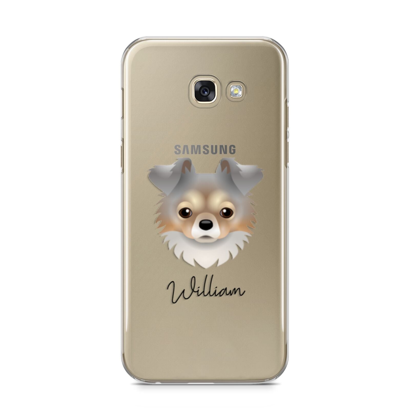 Chorkie Personalised Samsung Galaxy A5 2017 Case on gold phone