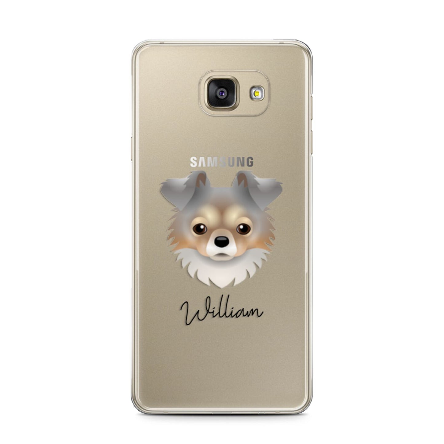 Chorkie Personalised Samsung Galaxy A7 2016 Case on gold phone