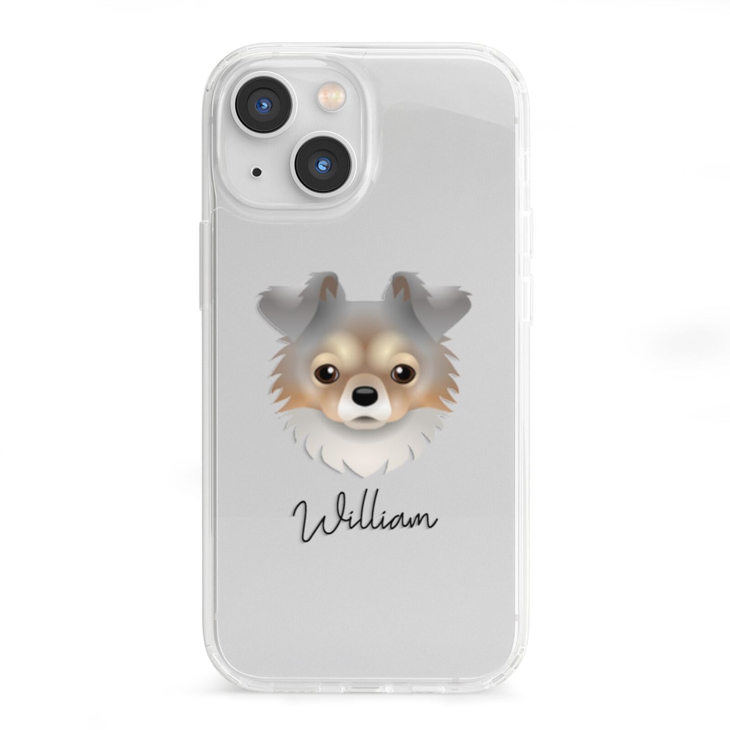 Chorkie Personalised iPhone 13 Mini Clear Bumper Case