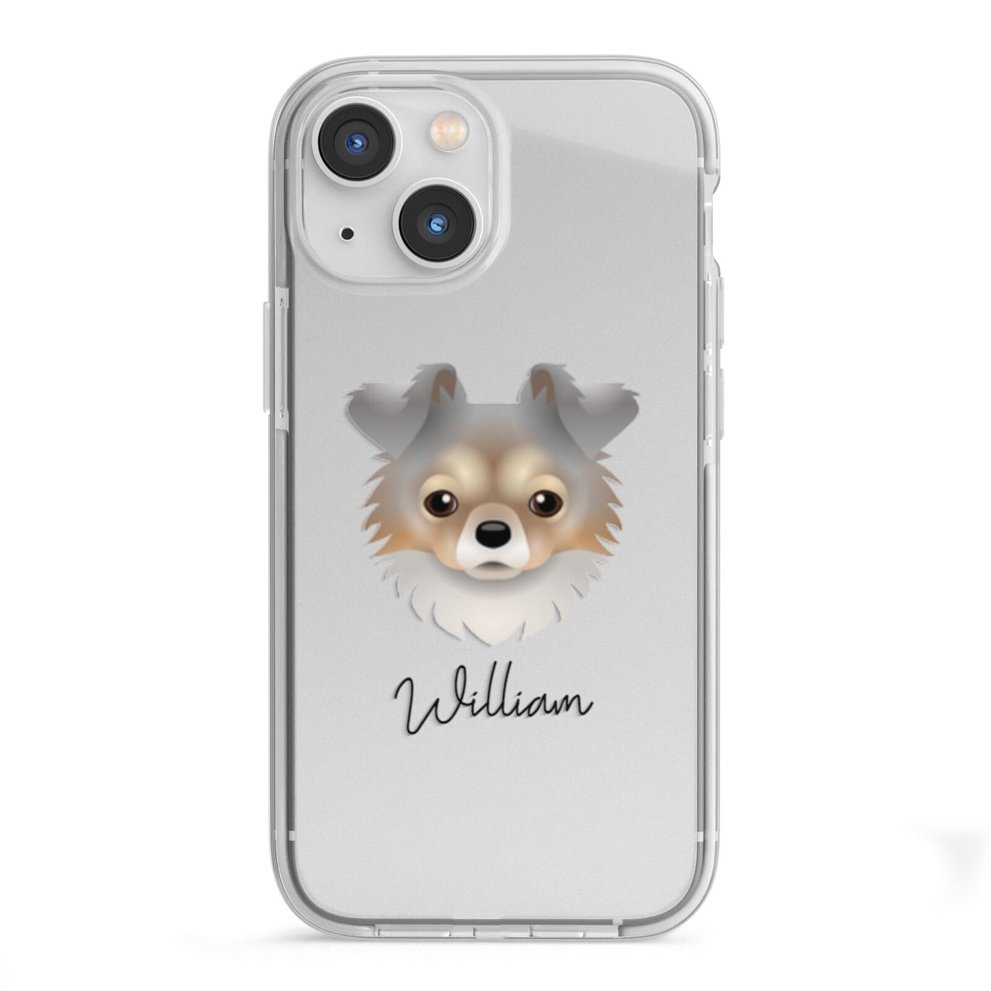 Chorkie Personalised iPhone 13 Mini TPU Impact Case with White Edges