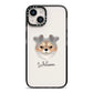 Chorkie Personalised iPhone 14 Black Impact Case on Silver phone