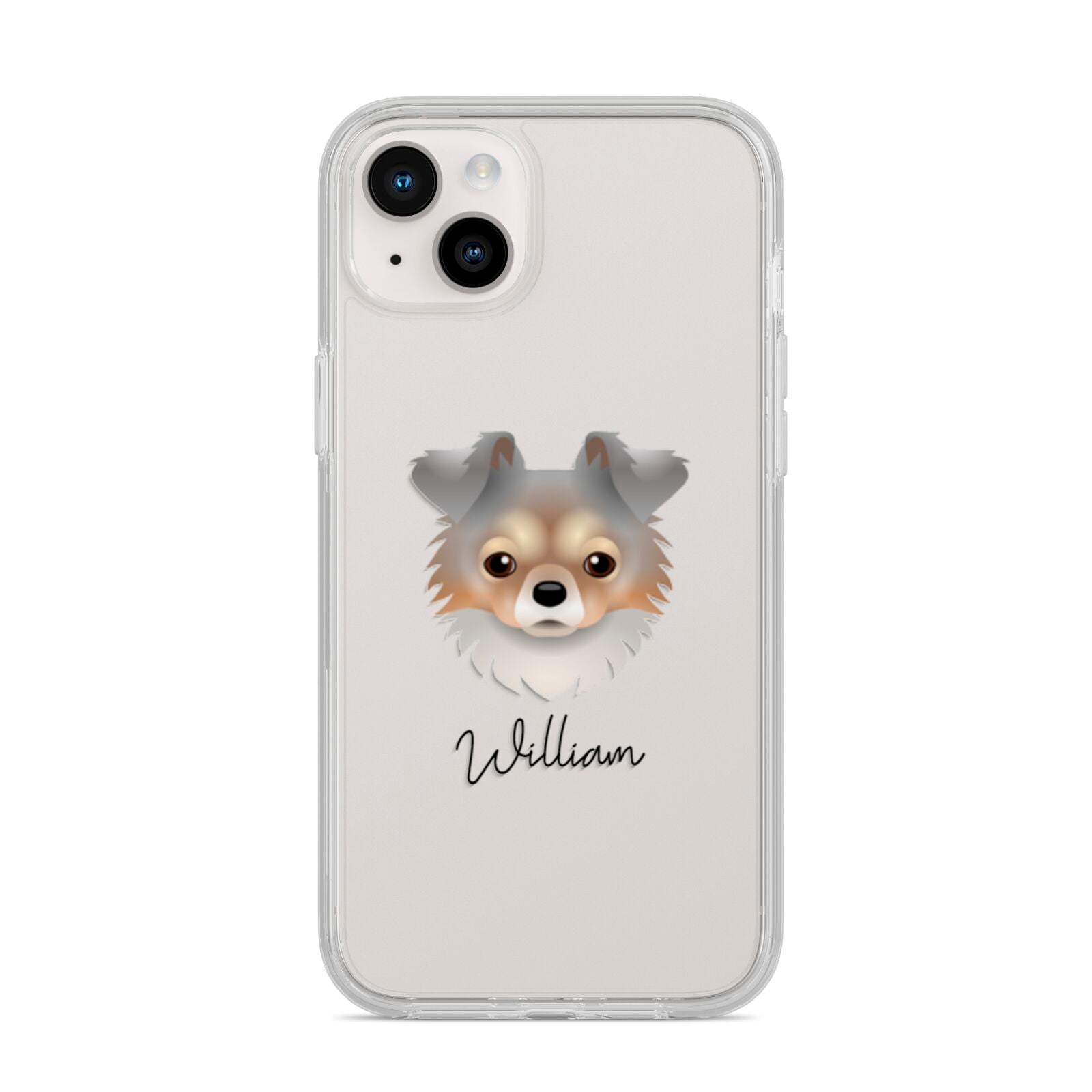 Chorkie Personalised iPhone 14 Plus Clear Tough Case Starlight