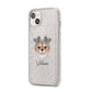Chorkie Personalised iPhone 14 Plus Glitter Tough Case Starlight Angled Image