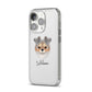 Chorkie Personalised iPhone 14 Pro Clear Tough Case Silver Angled Image
