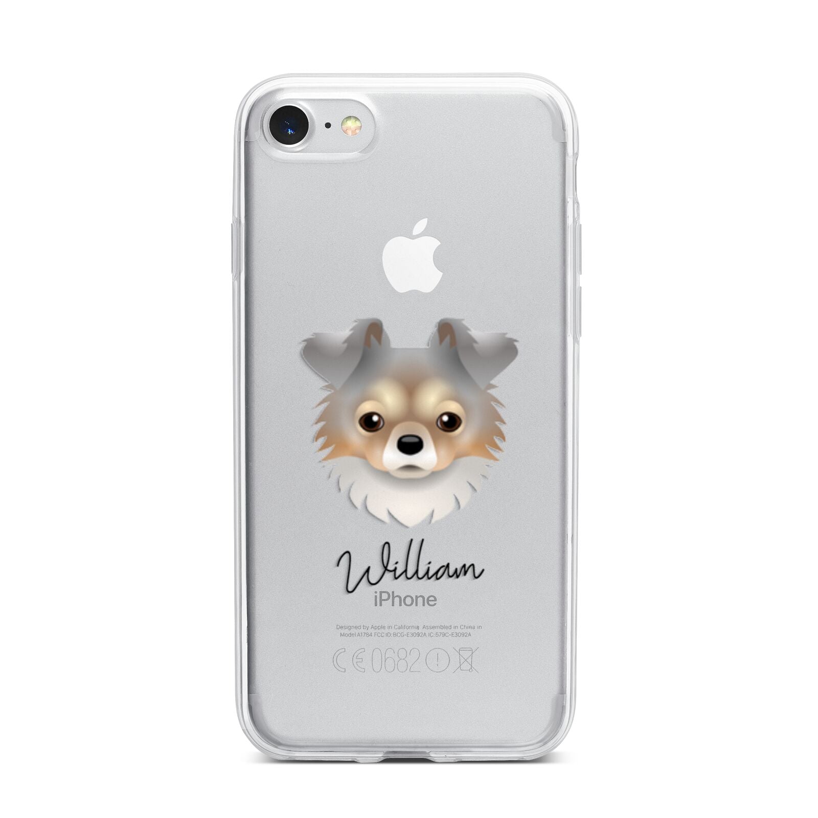 Chorkie Personalised iPhone 7 Bumper Case on Silver iPhone