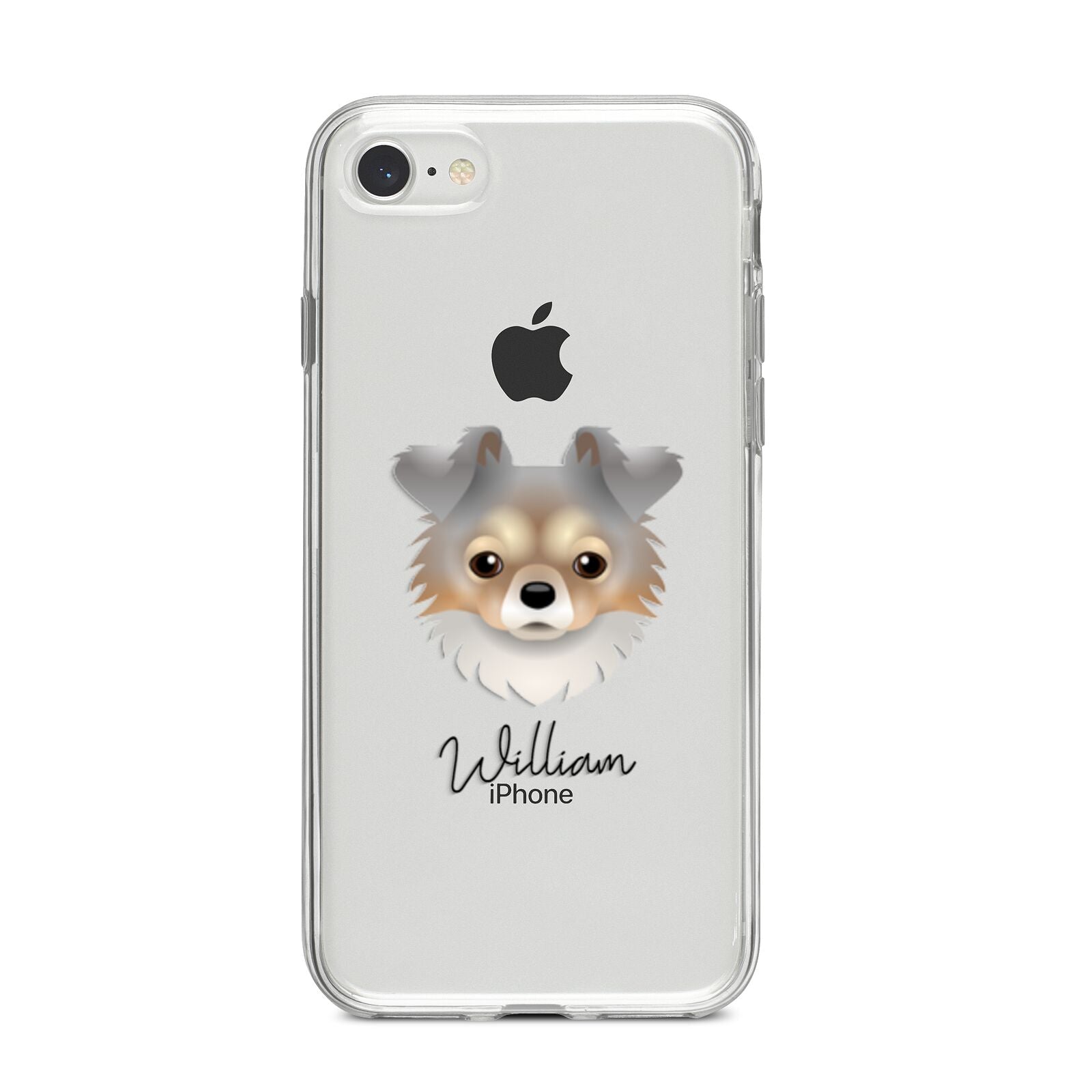 Chorkie Personalised iPhone 8 Bumper Case on Silver iPhone