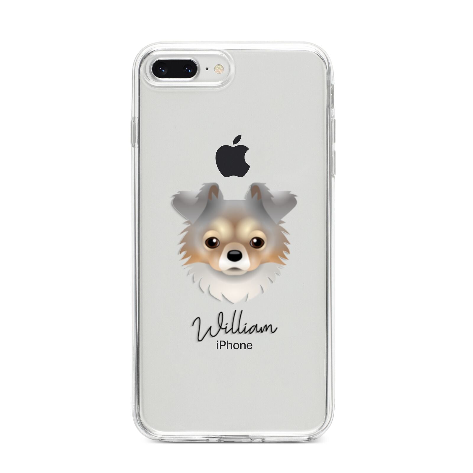 Chorkie Personalised iPhone 8 Plus Bumper Case on Silver iPhone
