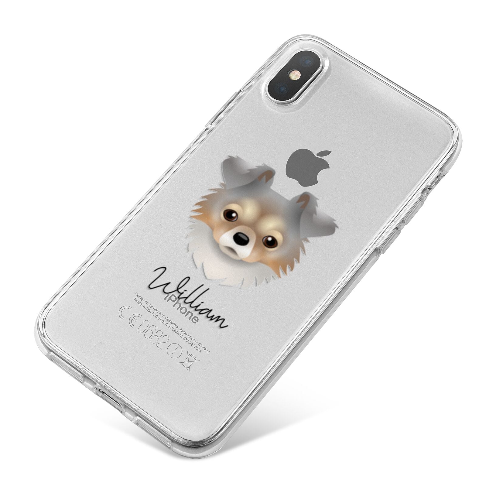 Chorkie Personalised iPhone X Bumper Case on Silver iPhone