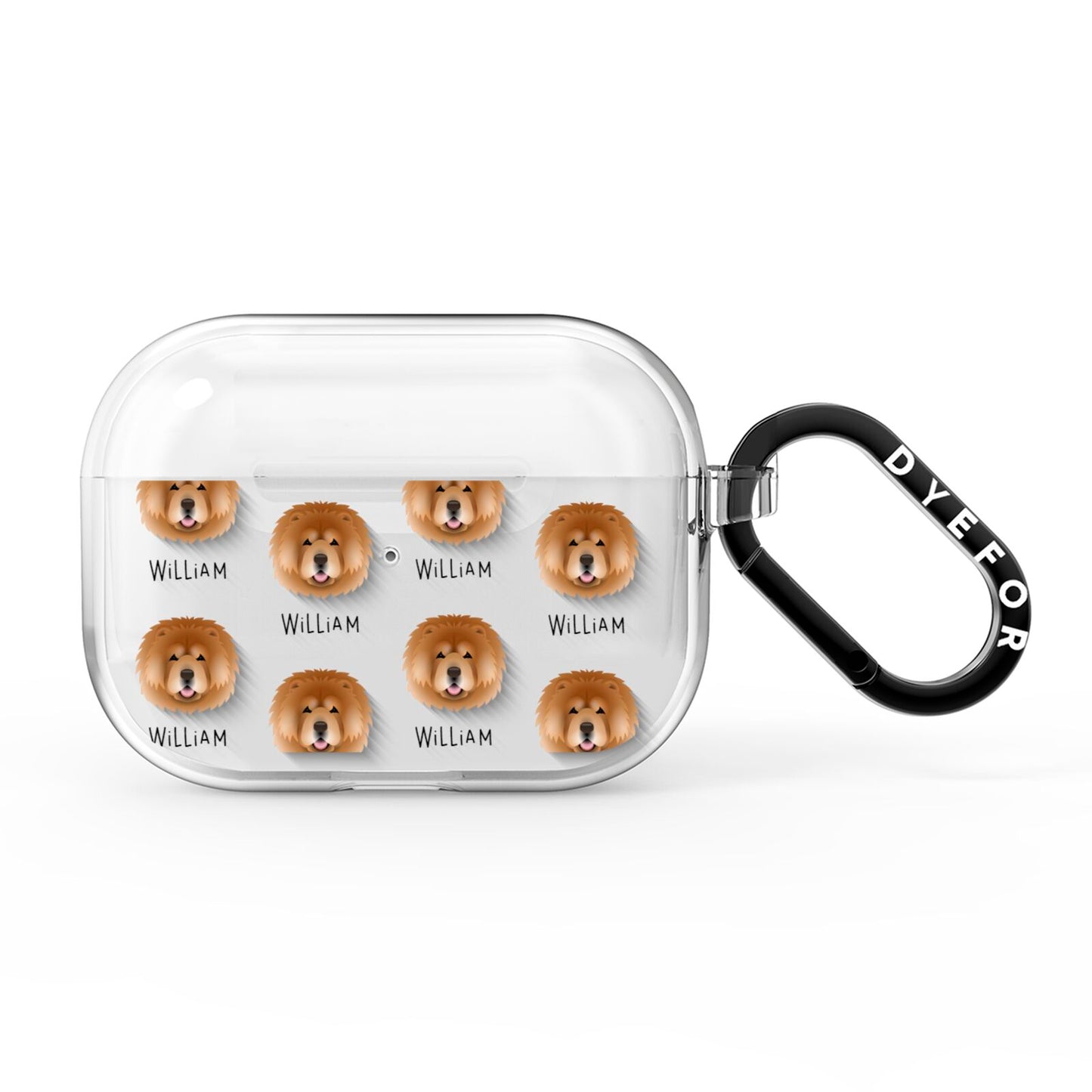 Chow Chow Icon with Name AirPods Pro Clear Case