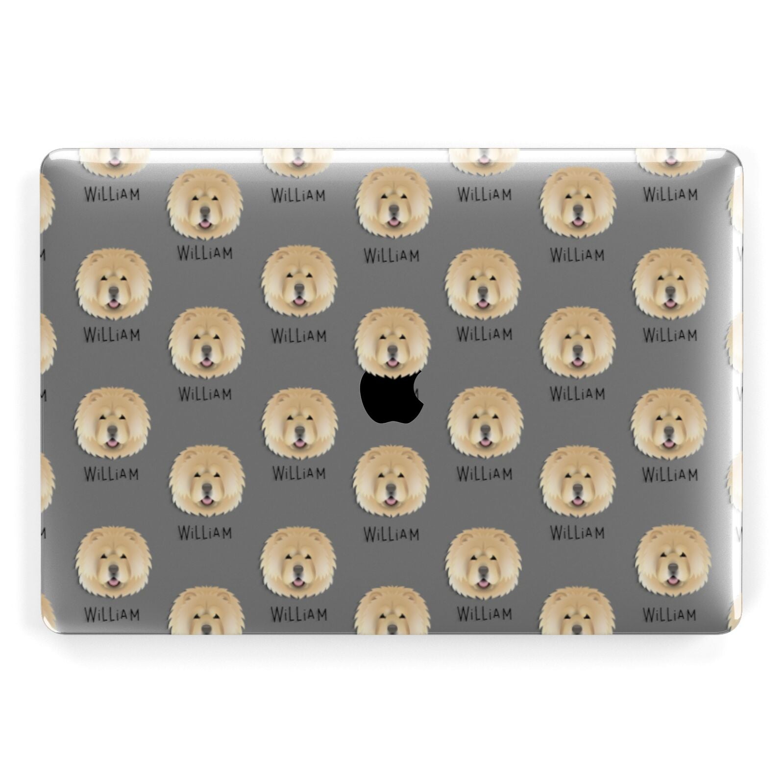 Chow Chow Icon with Name Apple MacBook Case