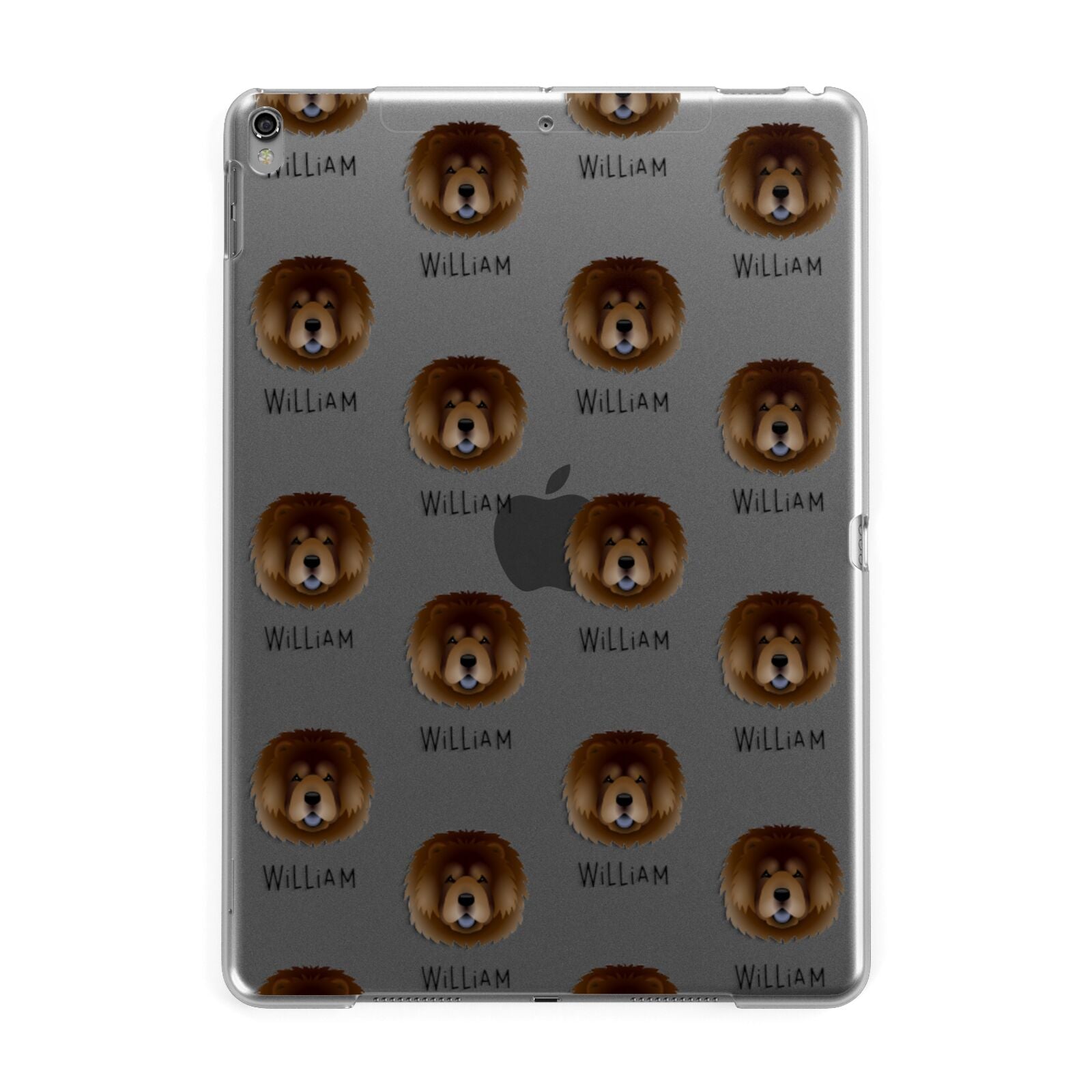 Chow Chow Icon with Name Apple iPad Grey Case