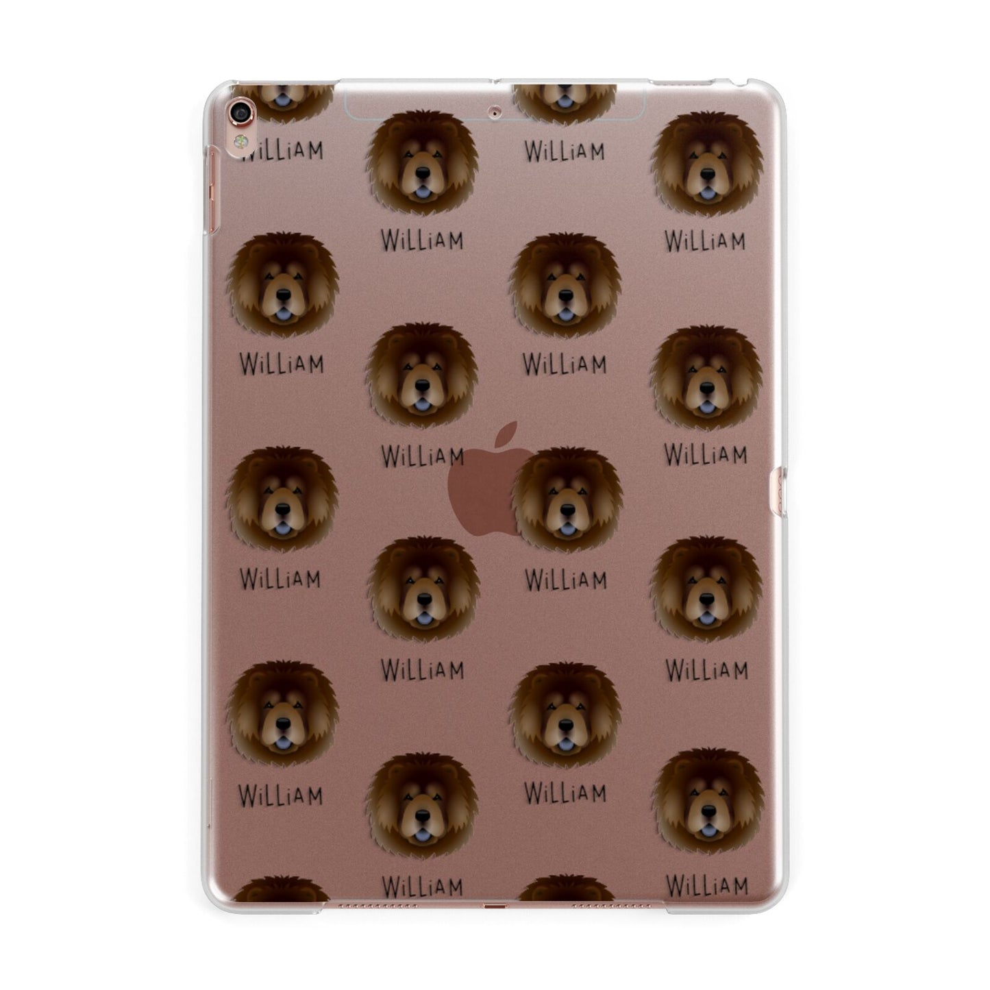 Chow Chow Icon with Name Apple iPad Rose Gold Case