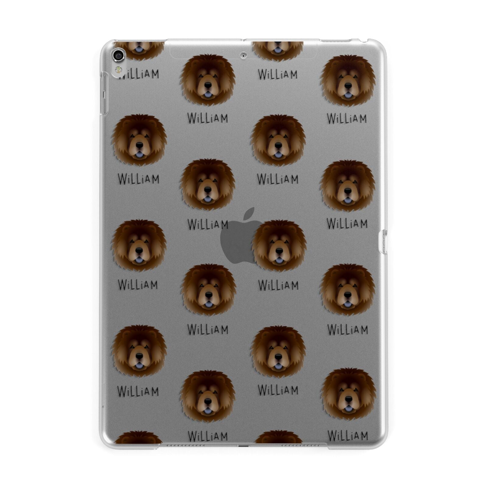 Chow Chow Icon with Name Apple iPad Silver Case