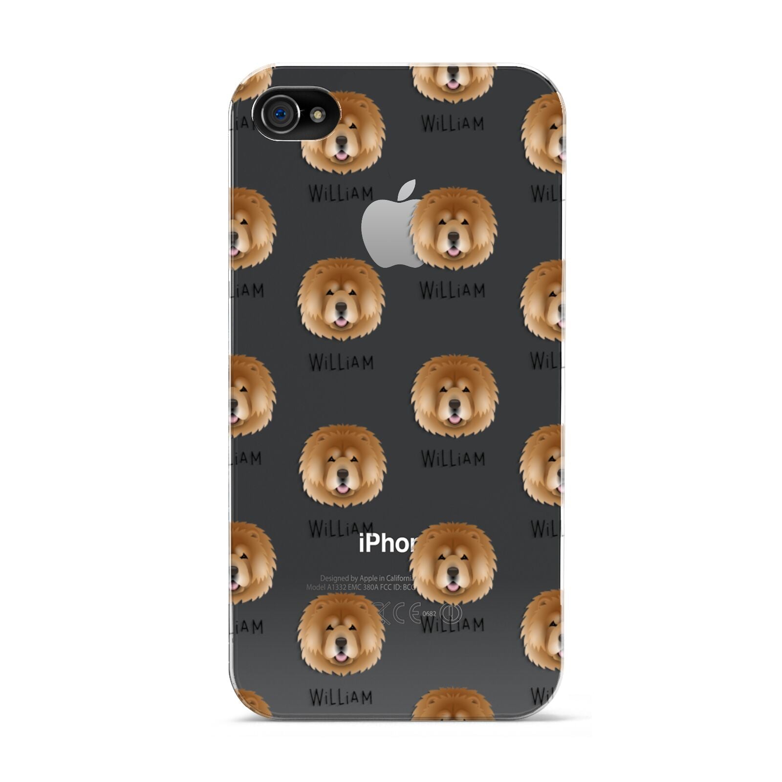 Chow Chow Icon with Name Apple iPhone 4s Case