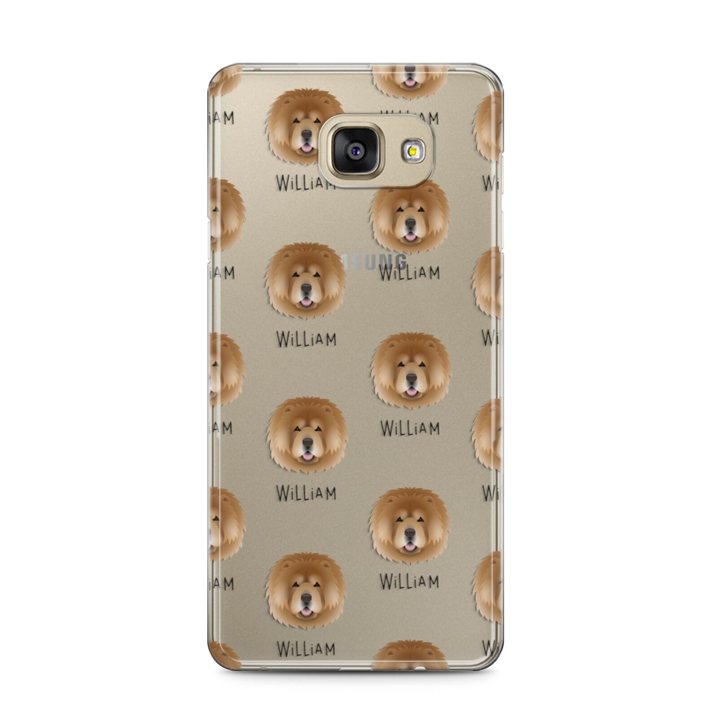 Chow Chow Icon with Name Samsung Galaxy A5 2016 Case on gold phone