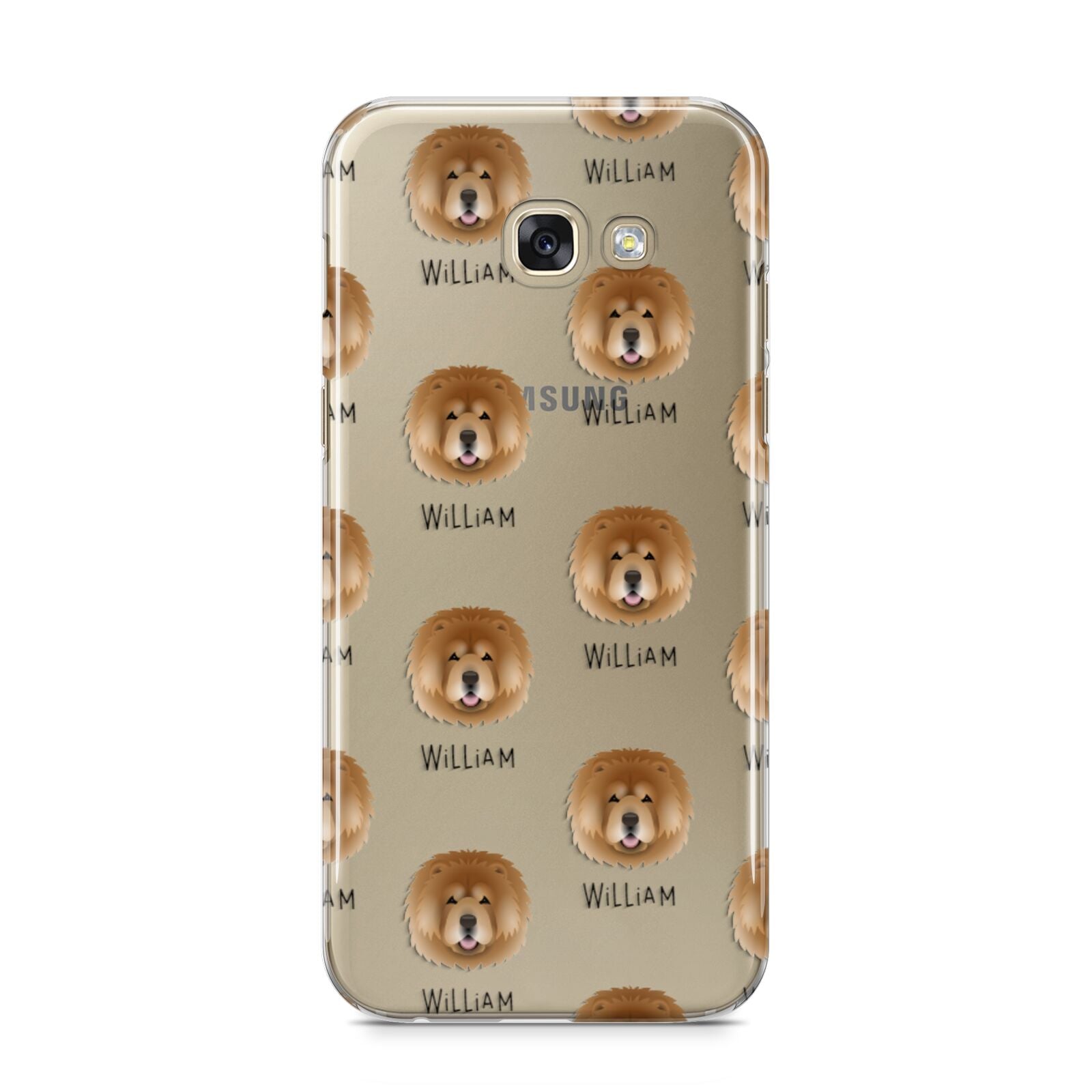 Chow Chow Icon with Name Samsung Galaxy A5 2017 Case on gold phone