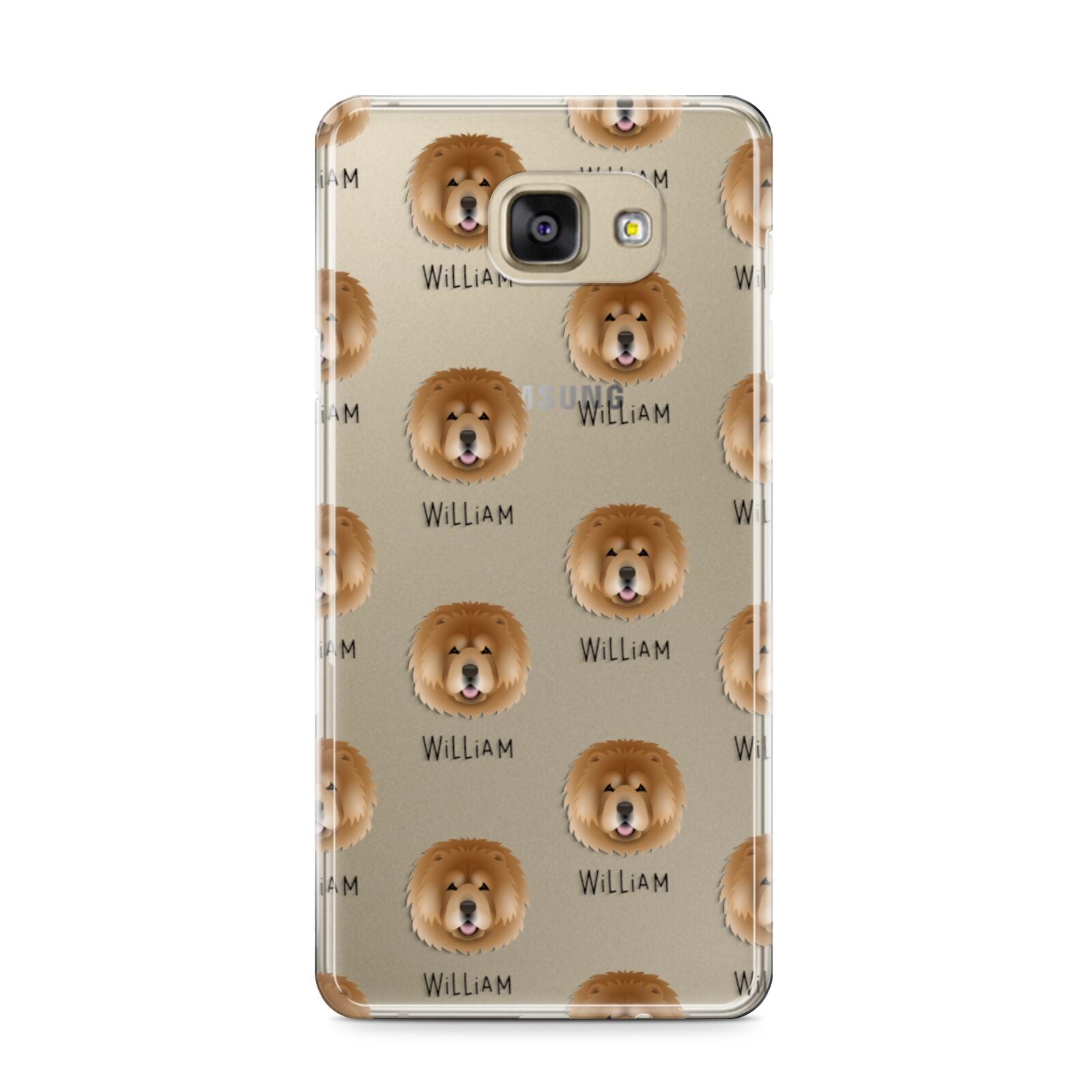 Chow Chow Icon with Name Samsung Galaxy A9 2016 Case on gold phone